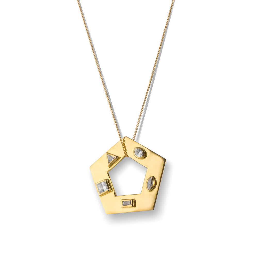 senses necklace silver 925 gold plated