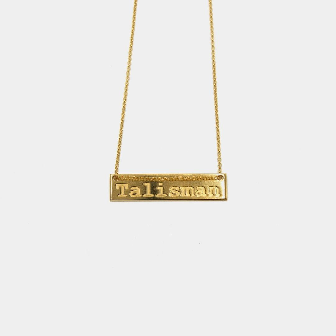 Talisman - necklace - silver 925 - gold plated