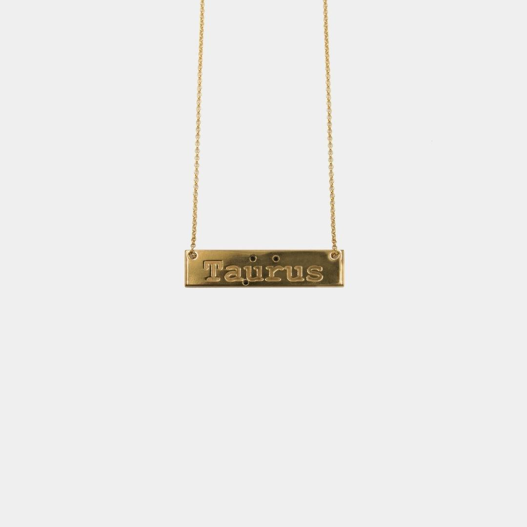 Taurus - necklace - gold plated