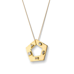 5 senses - necklace - silver 925 - gold plated