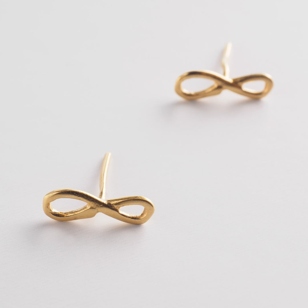 Love Journey - stud earrings - silver 925 - gold plated