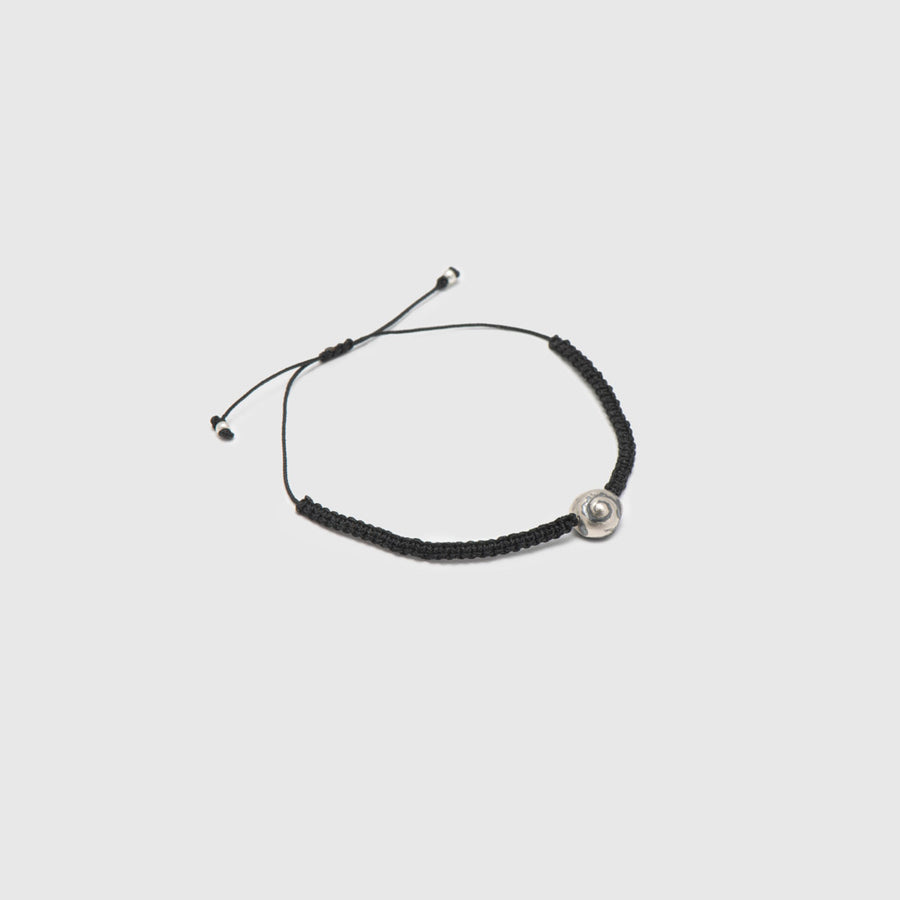 Sea snail - βραχιόλι macrame - ασήμι 925 - μαύρη οξείδωση - unisex