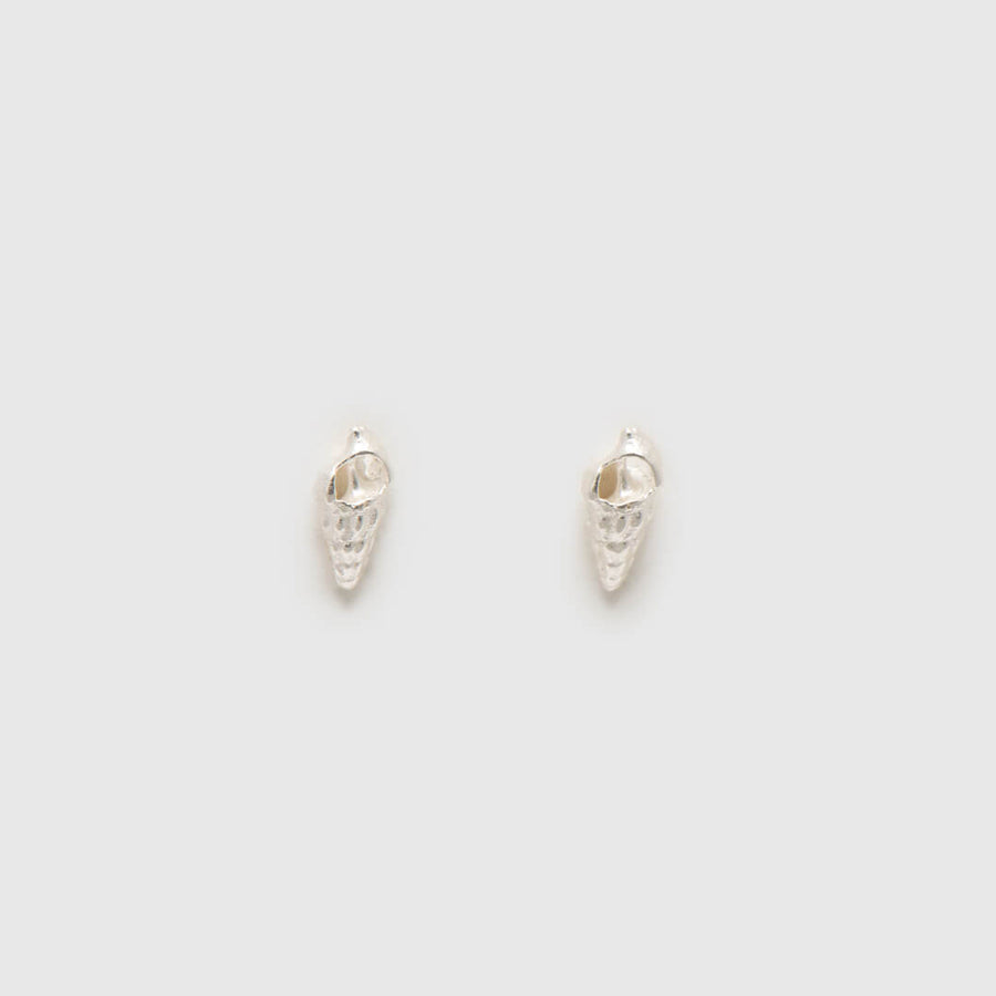 Romantic seashell - stud earrings - silver 925