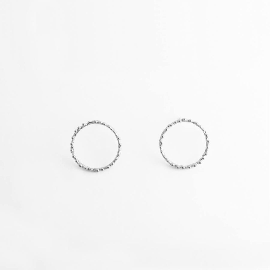 Twig hoops forest romance - stud earrings - silver 925