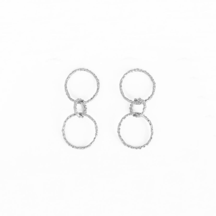 Branch hoops bonds - long earrings - silver 925