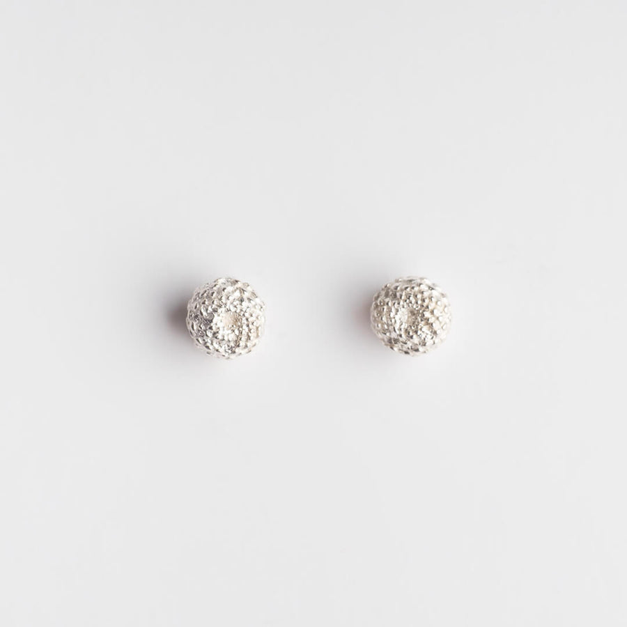Small round seeds of the forest - stud earrings - sterling silver 925