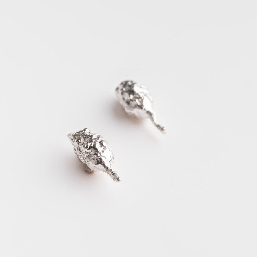 Seeds of the forest - stud earrings - silver 925