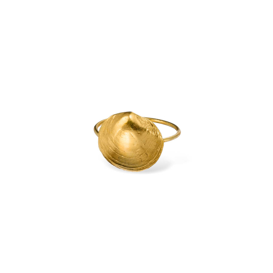 Romantic clam - ring - silver 925 - gold plated
