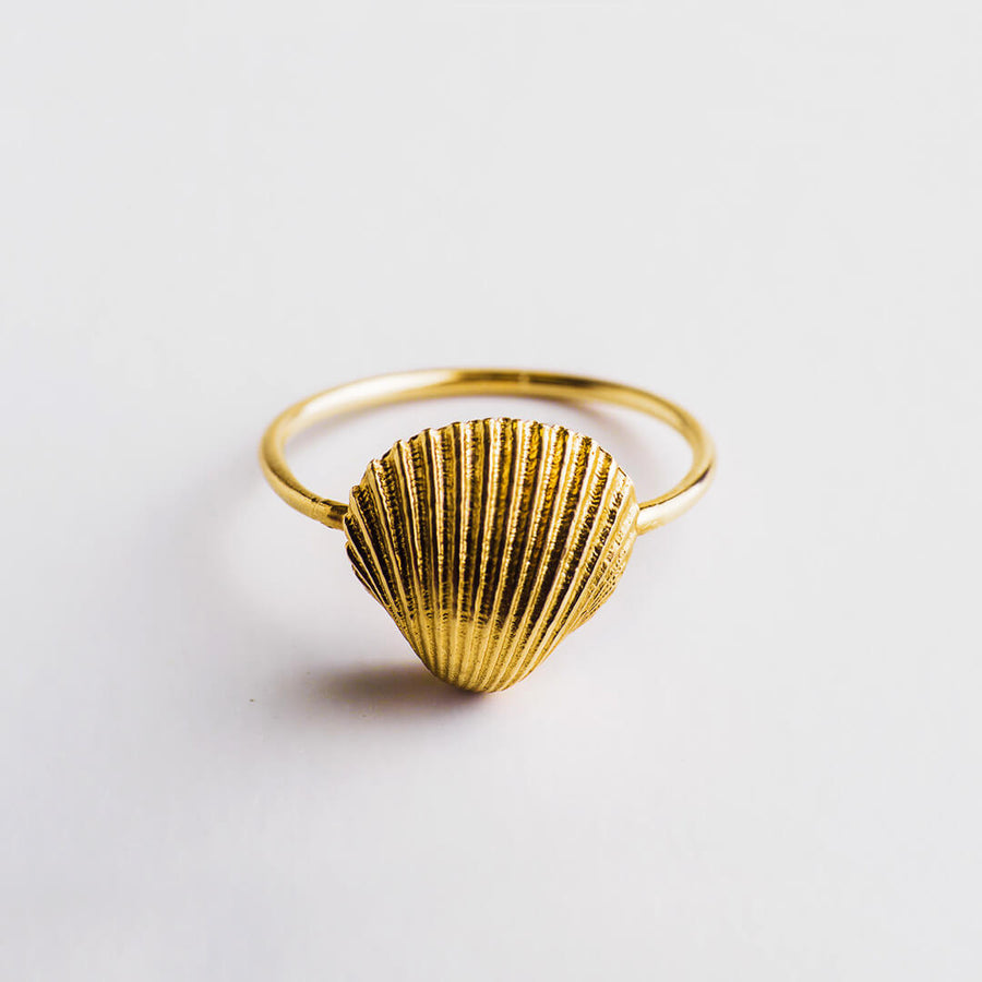 Perfect oyster - δαχτυλίδι - ασήμι 925 - επίχρυσο