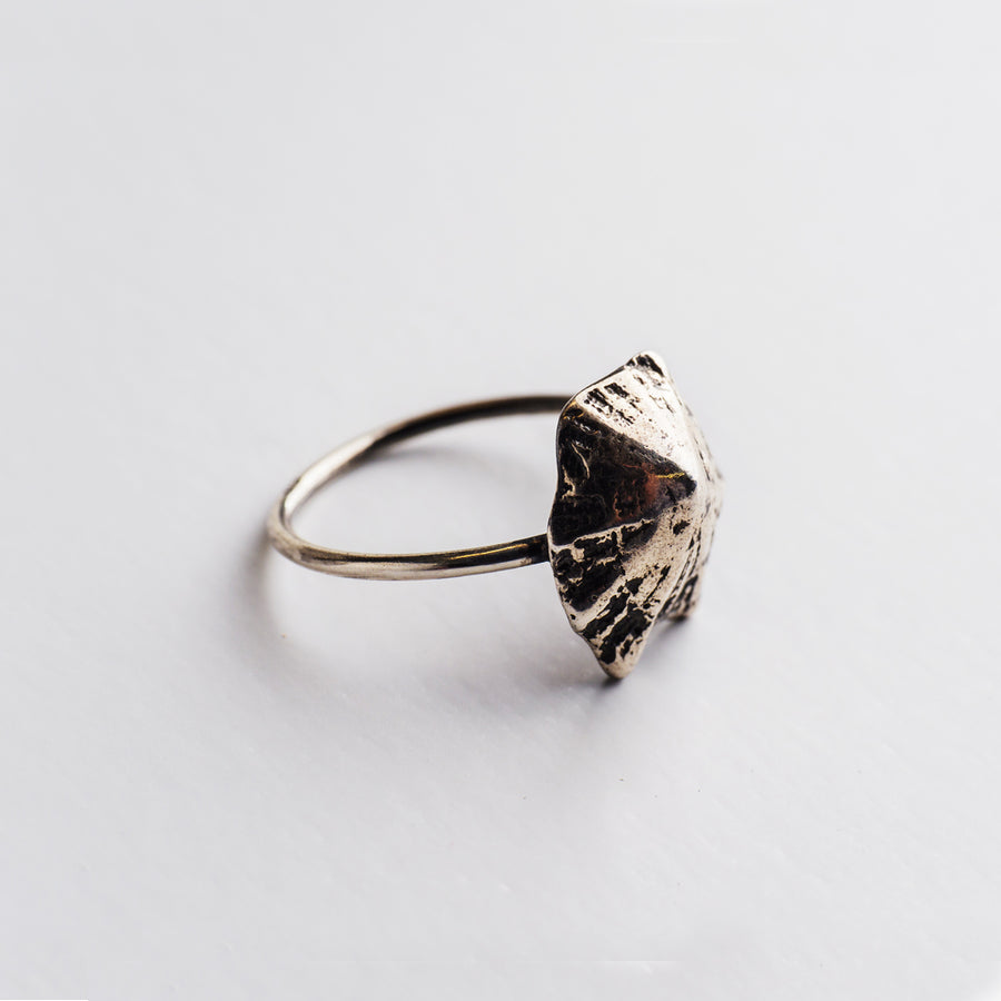 Rock limpet - ring - silver 925 - black oxidation