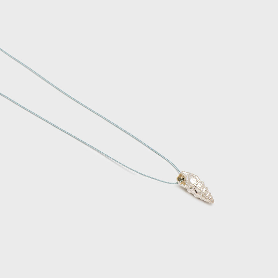 Wild seashell - casual κολιέ με κορδόνι - ασήμι 925