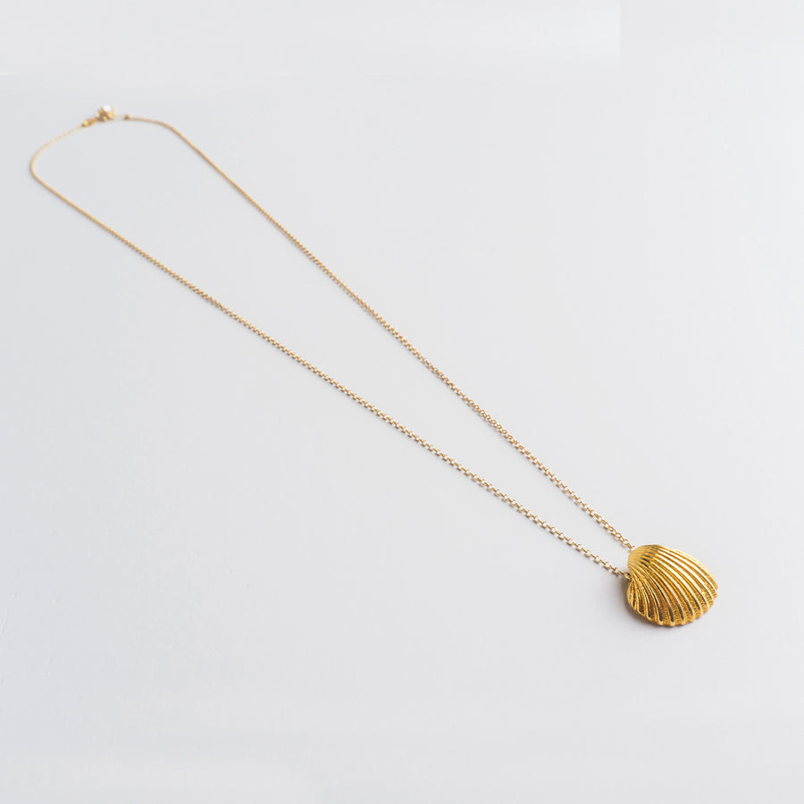 Perfect oyster - chain necklace - silver 925 - gold plated