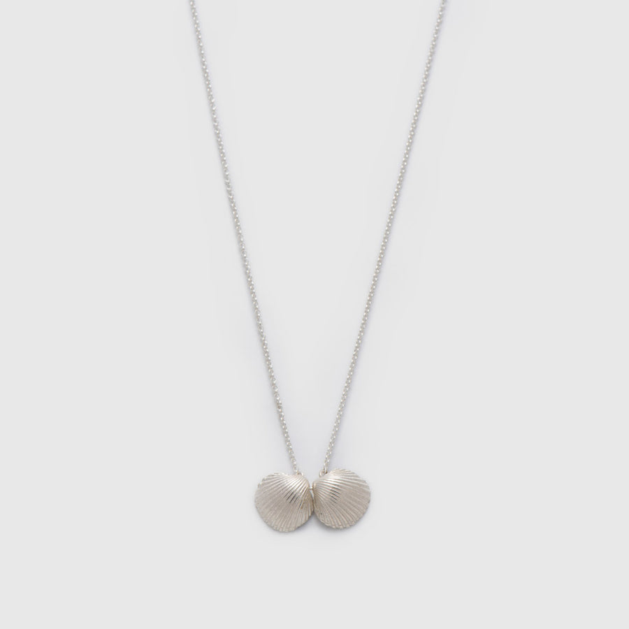 Twin princess oysters - chain necklace - silver 925