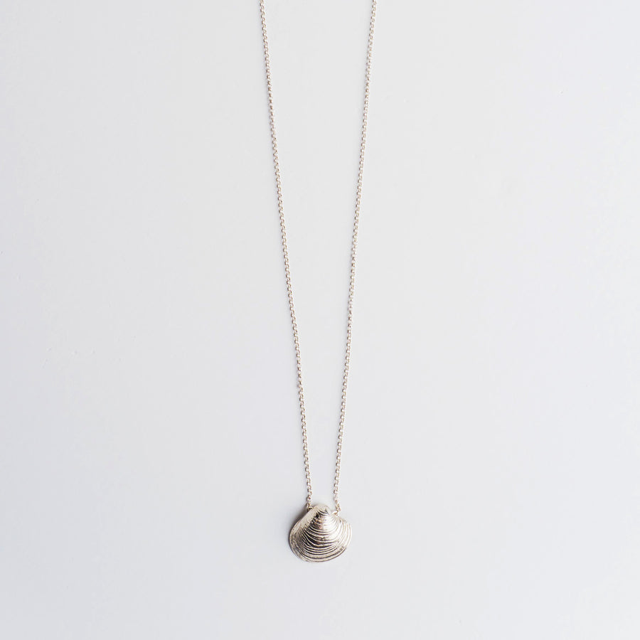 Master clam - long chain necklace - silver 925