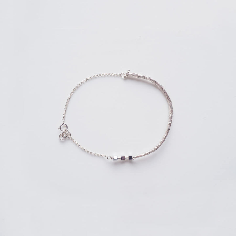 Smiling branch - charm bracelet - sterling silver 925