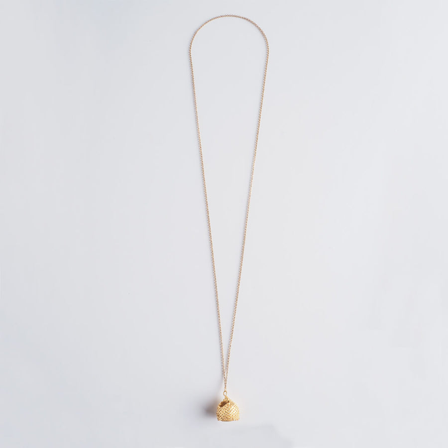 Big acorn - sparkling necklace - gold plated