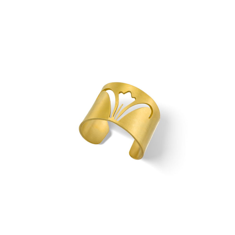 Lily - δαχτυλίδι ρυθμιζόμενο - ασήμι 925 - επίχρυσο ματ