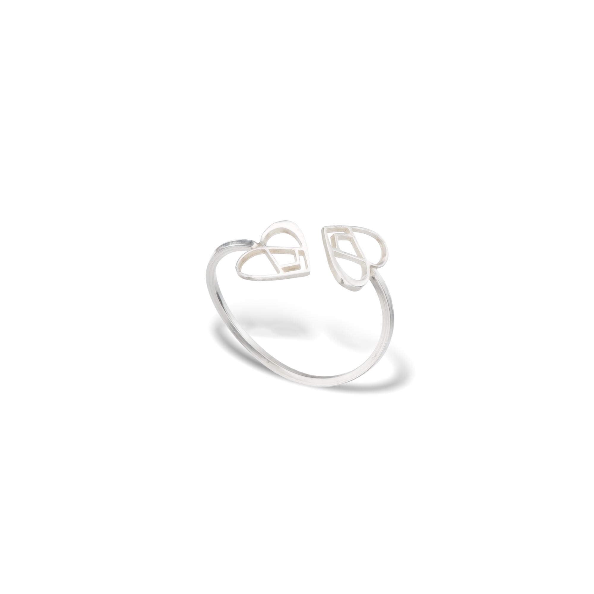 Twin Sweet Love – ring adjustable - silver 925